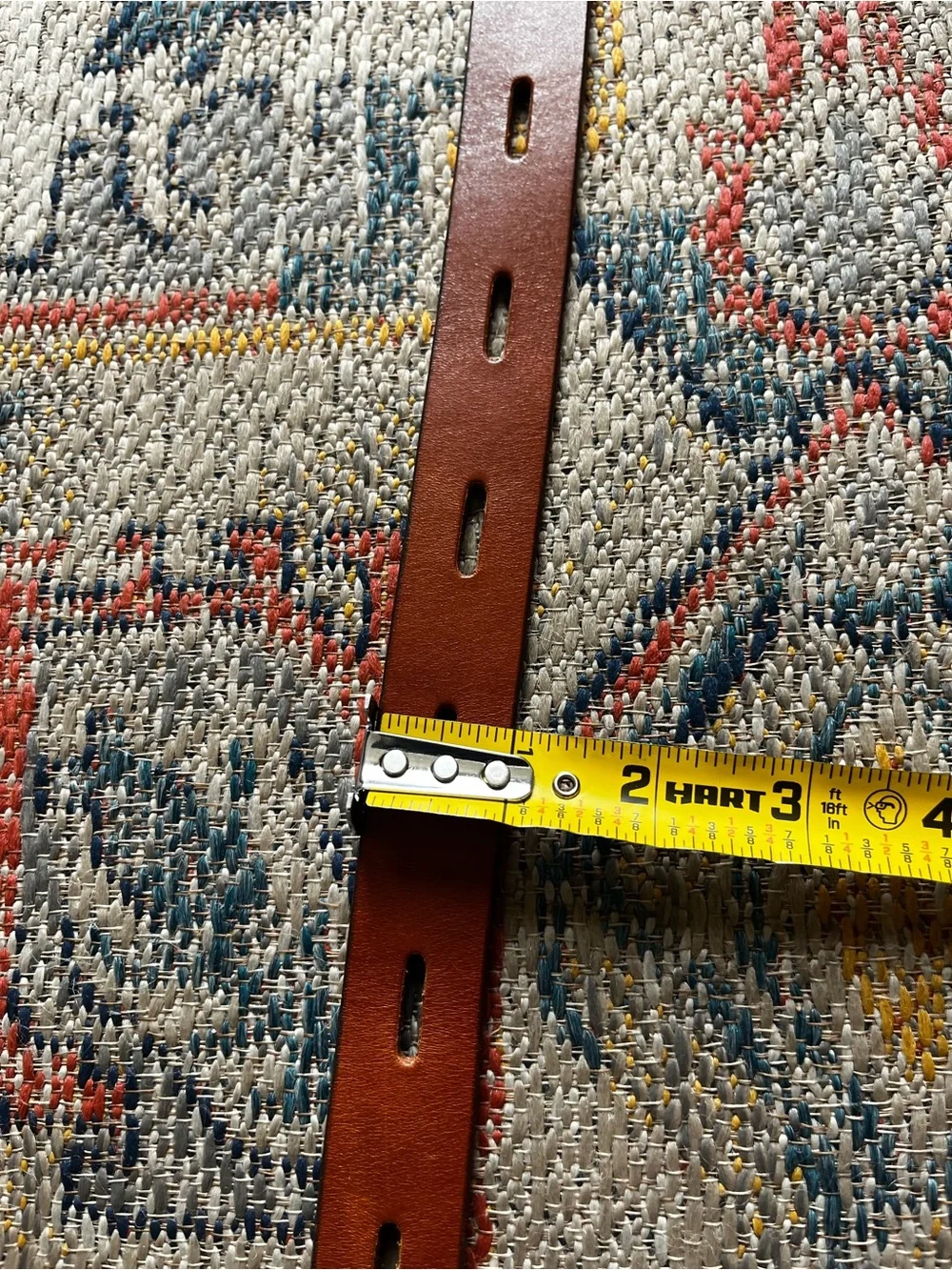 Madewell Chestnut Leather Belt with Brass D-Ring Buckle Size L Women’s Belt